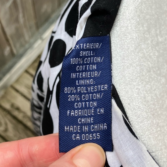 Y2K White Skirt with Black Leaves Designed - Picture 7 of 7